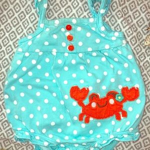 Crab baby romper
